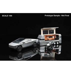 DM Model Tesla Cybertruck (Metal Silver) with Moto