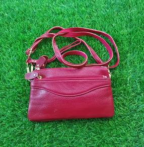 Mini leather crossbody sling bag 