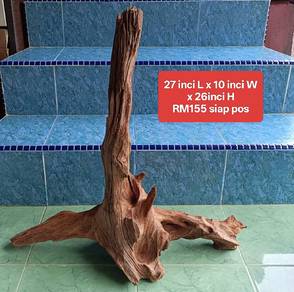 aquarium driftwood T shape terbalik boleh stand