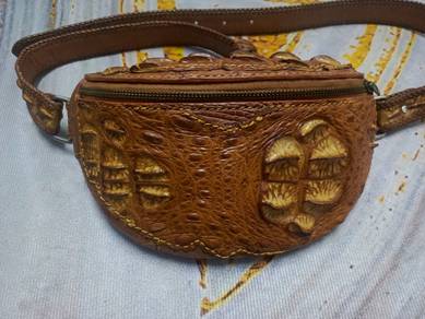 Genuine Crocodile Skin Hand Made Waist Bag
