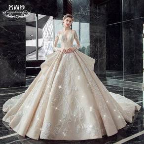 Long sleeve wedding bridal dress ball gown RB1771