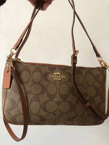 Coach Nolita 19 Signature Canvas Brown Bag