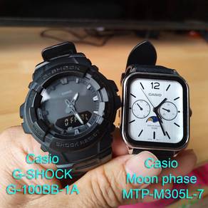 Casio G-SHOCK G-100BB-1A G100BB & Casio Moon Phase