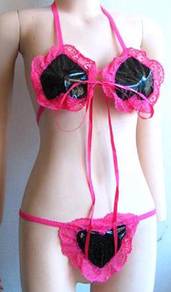 L318 Love Shape Sexy Lingerie Bra Bikini Wanita