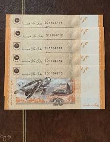 Wang Rm20 prefix ZD MBI banknotes running number