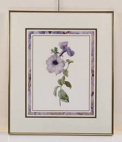 Framed Petunia Lithograph Print I— Signed by Marie