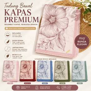 Tudung Bawal cotton Bercorak 
