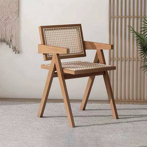 CK42A NEW * Kerusi Rotan Walnut Rattan Arm Chair