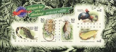 Miniature Sheet Toning Wildlife Malaysia 1997