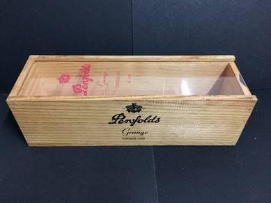 Penfolds Pinewood Wine Cases with Glass Cover