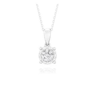 Buy 18K White Gold Diamond Pendant – Malaysia