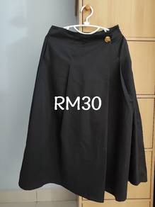 Matte Black A line skirt