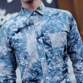 [12.12] Floral 3D Coffee Formal Shirt KEMEJA MURAH