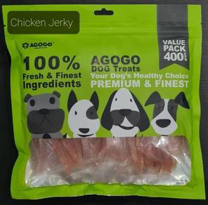 Agogo Dog Treat Chicken Jerky 400gram Snack Anjing