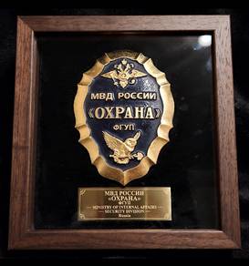 RARE Russian MVD Security Badge МВД РОССИИ «ОХРАНА