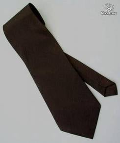 Bistre Brown Solid Glitter Thai Silk Neck Tie