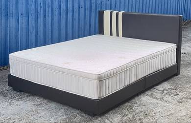 Divan Queen Size Bed + Spring Mattress 12”