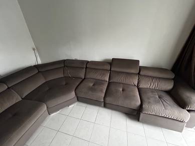 6 seater leather sofa for Sale