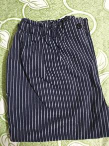 Black with White Stripes Woman Pants