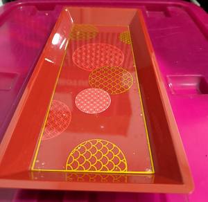 Vivo City Red Decorative Serving Tray