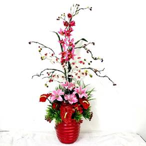 Artificial Flower in Porcelain Pot