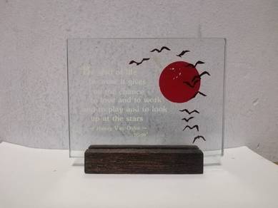 Wood Glass Handicraft Artistic Display