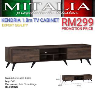 Tv Cabinet 1.8m / 6'kaki Murah & Berkualiti