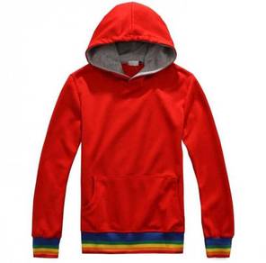 0309 Retro Red Hoody Sweatshirt Pullover Sweater