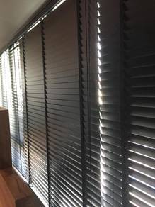 LANGSIR KAYU SOLID TIMBER l pasang venetian blind