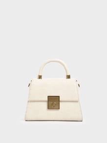 Charles & Keith Croc-Effect Structured Bag