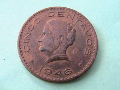 Cinco 5 Centavos 1946 Maxico