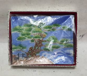 Inaba Cloisonne Enamel Ware Ornamental Plate Bonsa