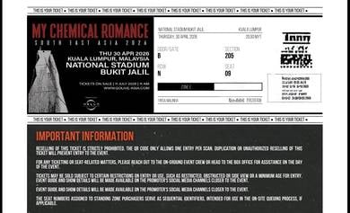 My Chemical Romance ticket release!