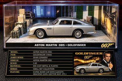 Aston Martin DB5 Goldfinger Diorama Model Car