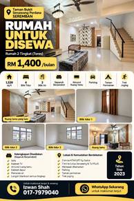2-storey Terraced House For Rent in Senawang,NSN