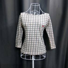 Burberry Nova Checked Quarter Sleeve Top