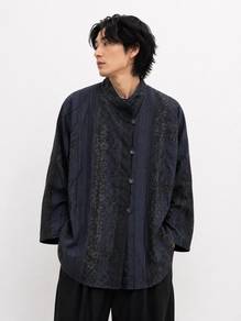 K2 Japan Silk Jacquard Long Jacket Archive Black