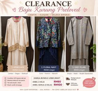 Baju preloved untuk dilepaskan