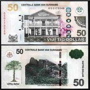 Suriname 50 Dollar 2016 - Pick P165c  unc
