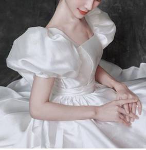 White wedding bridesmaid prom dress gown RBP1539