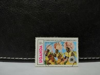 1983 Uganda Stamp Dancers Commonwealth Day