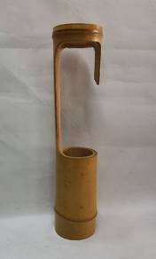 Japanese Bamboo Tube Vase Hanaire Vtg Ikebana Tea