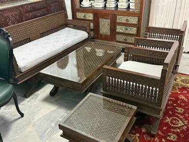 set sofa kayu antik