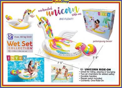 Swim Pool Ride On Float RAINBOW UNICORN. Pelampung