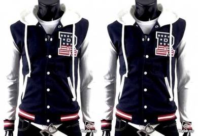 P007 Varsity R Logo Hoodie Sweater Jacket Baseball