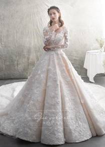 Long sleeve wedding bridal dress gown RB1091