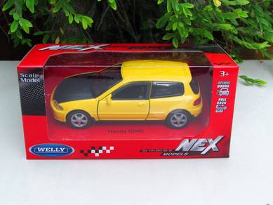 Welly (11cm) Honda Civic EG6 (Yellow) Diecast Car