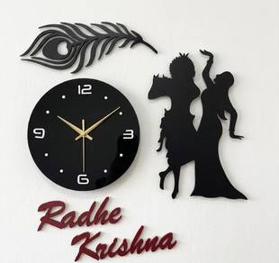 Offer ✨✨Acrylic Radhe Krishna Wall Clock