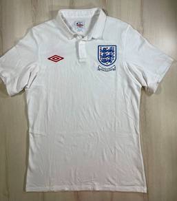 Umbro England White Collar Tee #DE Used