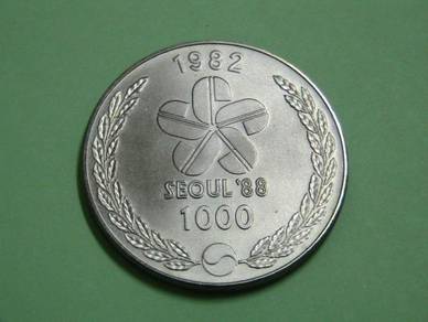 1982 South Korea Seoul Olympic Games 1,000 Won